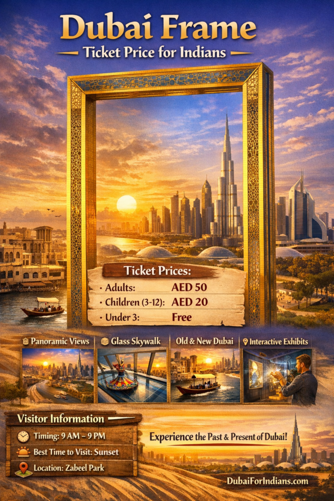 Dubai Frame Ticket Price for Indians