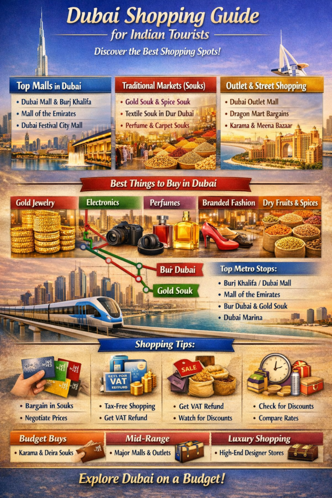 Dubai Shopping Guide for Indian Tourists
