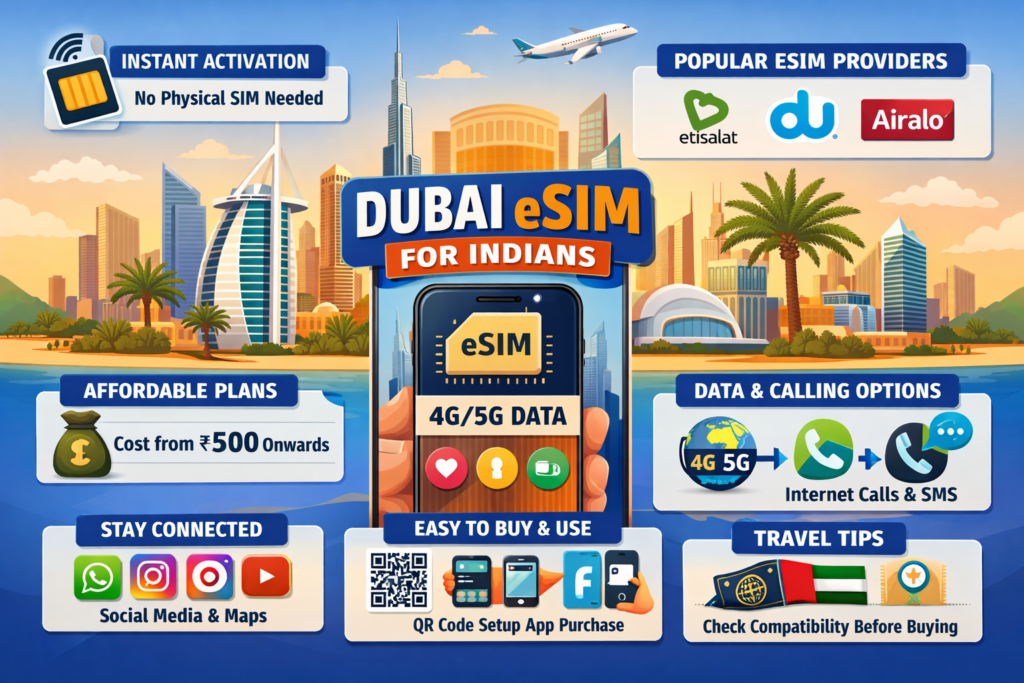 Dubai eSIM for Indians 2026 comparison guide